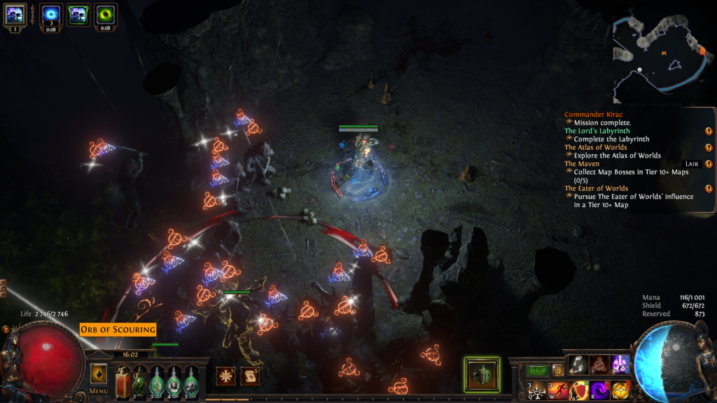 Path of exile orb of scouring drop